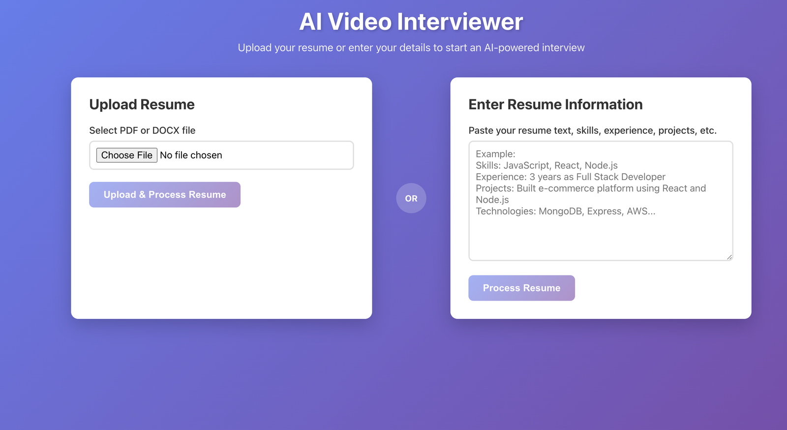 AI Video Interviewer